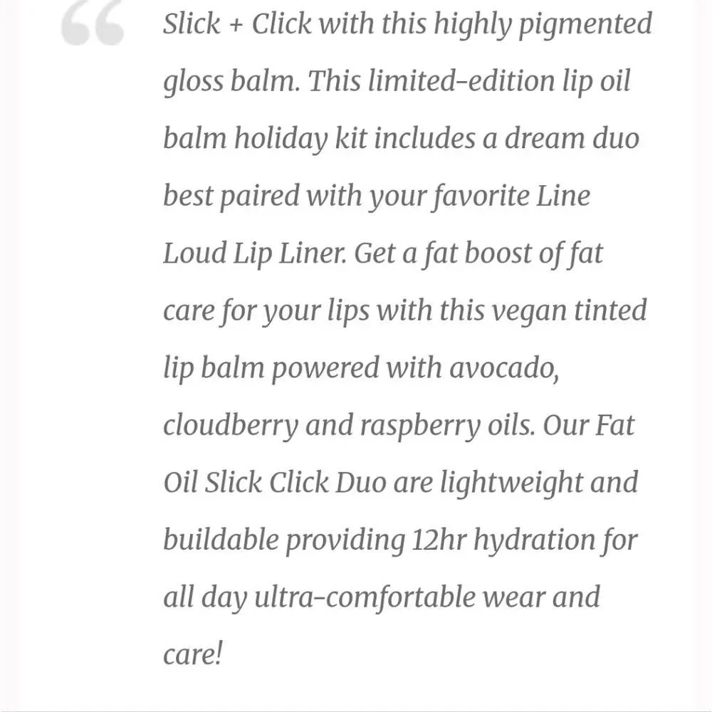 NYX Fat Oil Lip‎ Slick Click Duo Gift Set